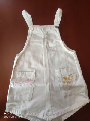 Zara white salopette shorts like new for ages 3-4