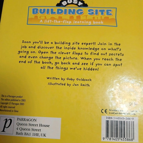 Building Site educational interactive book like new, English