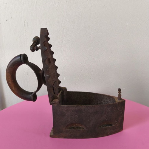 Greek traditional iron used with wooden handle