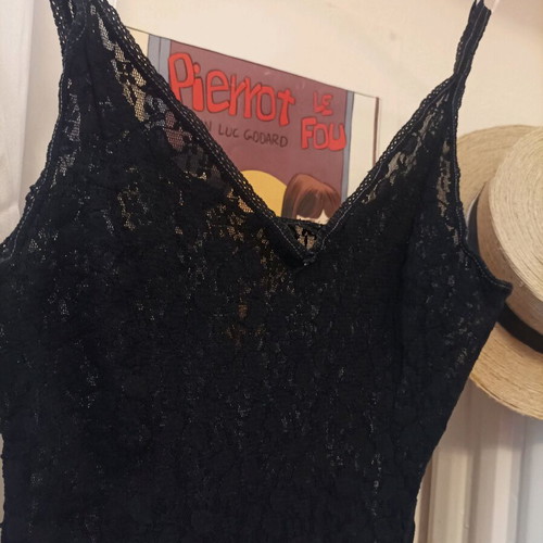 Dark Fairy Inspired Black Lace Bodysuit like new