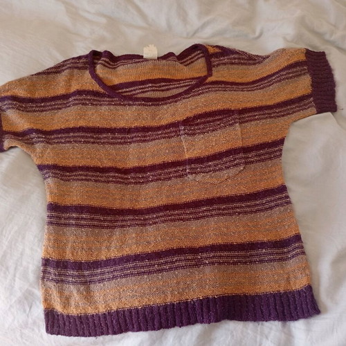 Monki vintage knitted blouse like new, beige and purple