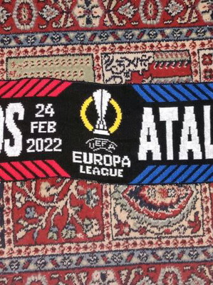 Olympiakos - Atalanta double-sided scarf like new