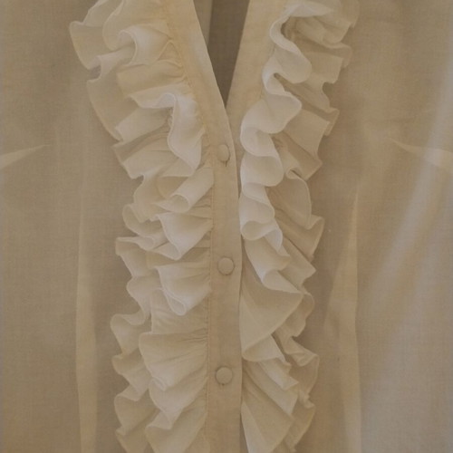 Cotton blouse with ruffles size 164 cm, like new, white