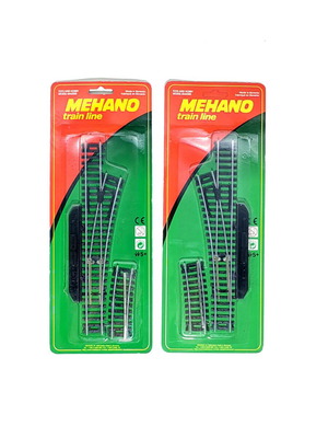 Mehano Train Line Points set of 2 new, sealed