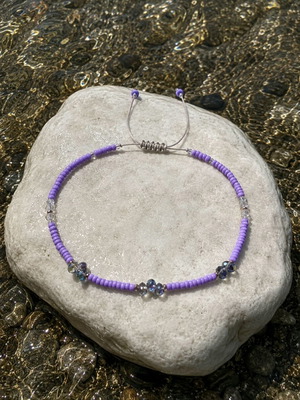 Necklace new handmade purple
