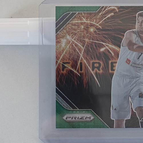 Luka Doncic Real Madrid Panini Prizm Fireworks card numbered 25