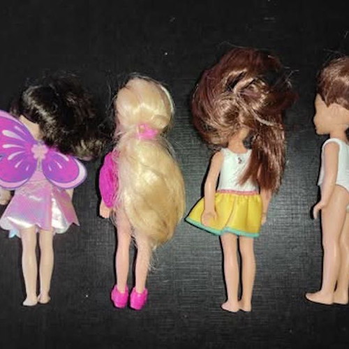 Μινι κουκλίτσες Barbie μεταχειρισμένες, σετ 4 τεμαχίων