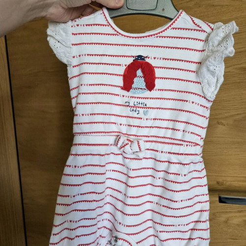 Mothercare baby rompers used 6-9 months for girl, 100% cotton