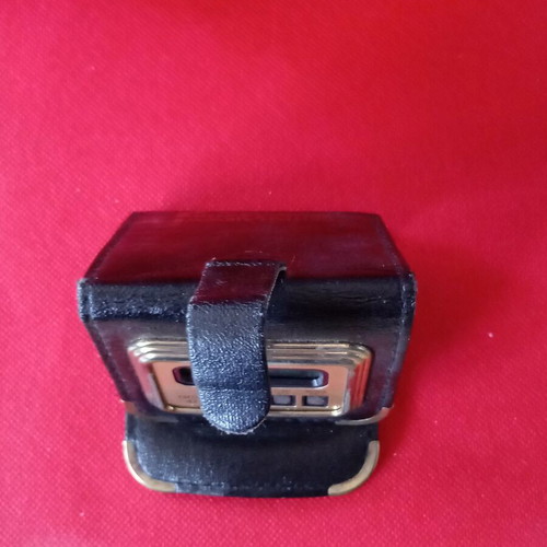Vintage British Airways Engineering clock used, leather case