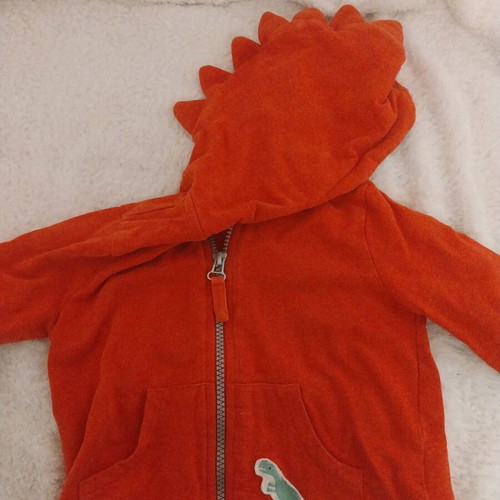 John Lewis children's zip-up cardigan like new, orange