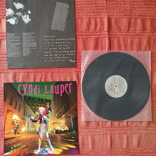 Cyndi Lauper A Night To Remember vinyl record like new, pop