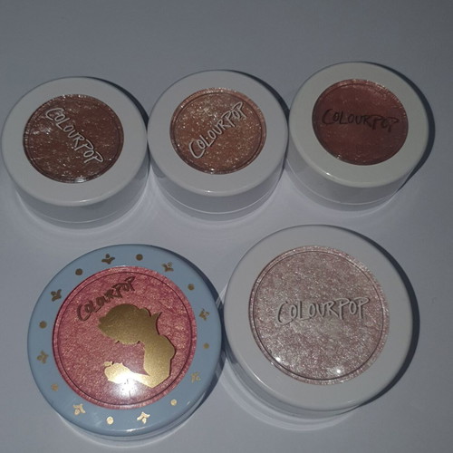 ColourPop makeup set 14 items lightly used, green palette repaired
