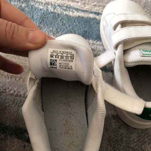 Adidas Stan Smith kids sneakers like new, size 26, white