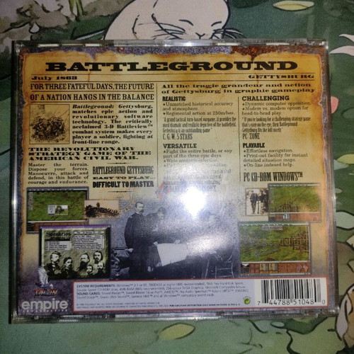 Battleground Gettysburg PC like new, jewel case and CD