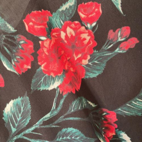 Zoe Black by Helmi floral dress with transparency like new, size L