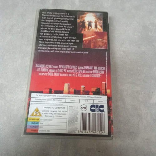 War of the Worlds VHS used, 1980s movie
