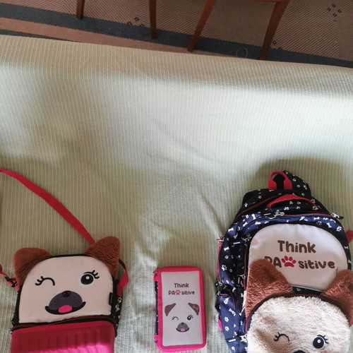 School bag set used with lunch bag and pencil case