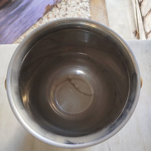 Stainless steel champagne bucket used