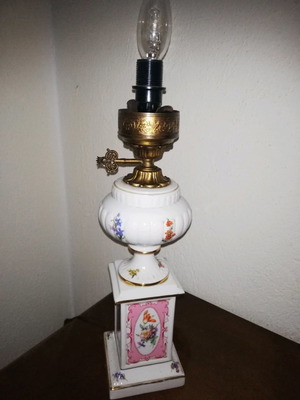 Limoge table lamp used, antique