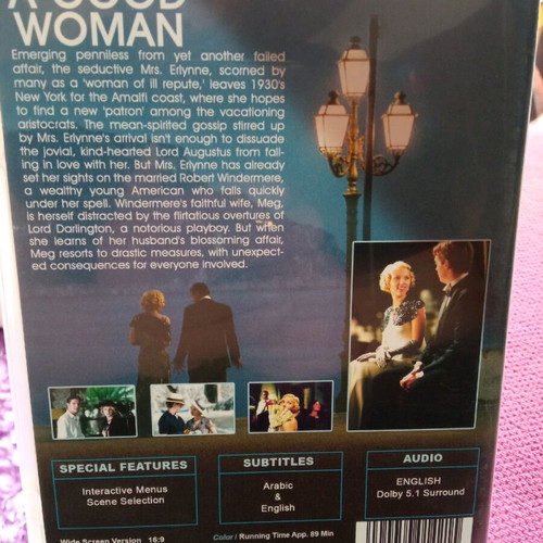 A Good Woman DVD like new, adventure romance, subbed