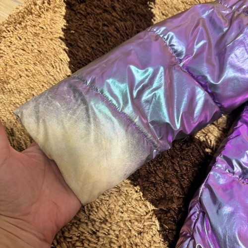 Mayoral double face jacket used, purple and silver, size 12