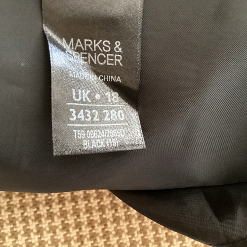 Marks & Spencer black sheath dress size UK 18 like new
