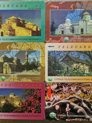 Italian and Cypriot phone cards used in excellent condition