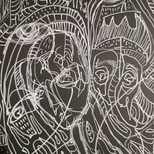 Psychedelic painting titled PSYCHOLOGICAL TEST made to order