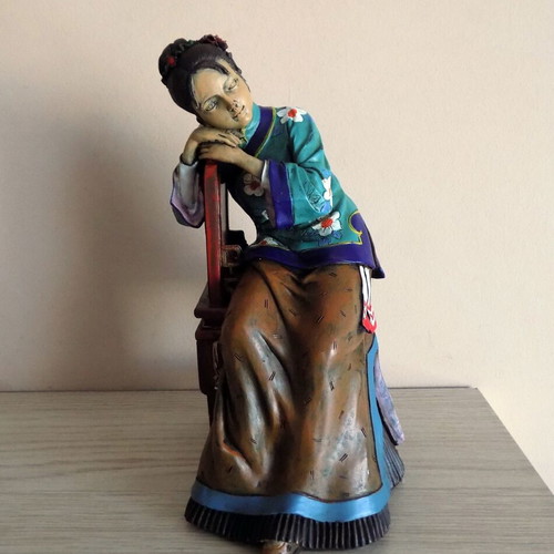 Chinese figurine used, vintage, hard material, 16 cm