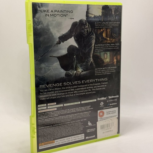 Dishonored Xbox 360 used action adventure game