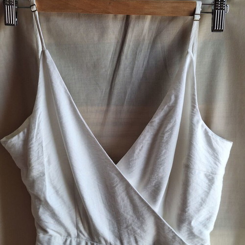 BSB White Medium Summer Jumpsuit Culotte with Cut-out Back