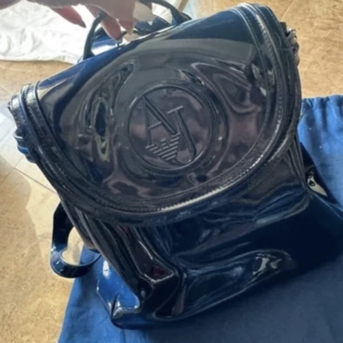 Armani Jeans blue shoulder bag used, large capacity