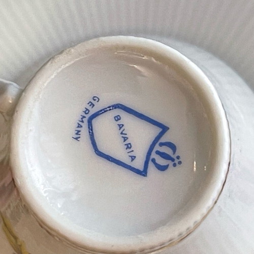 Bavaria coffee cup set of 4 with saucers porcelain like new