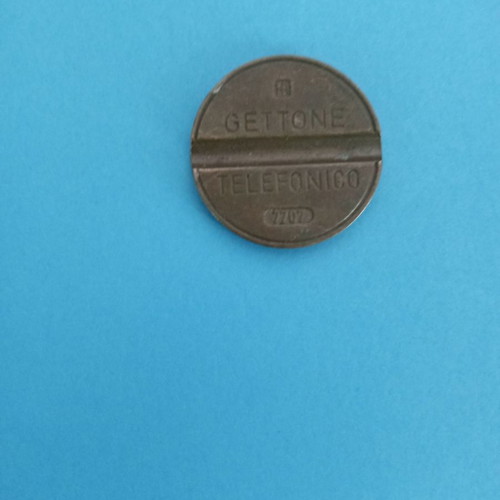 Gettone telephone coin from Italy used, 1970s