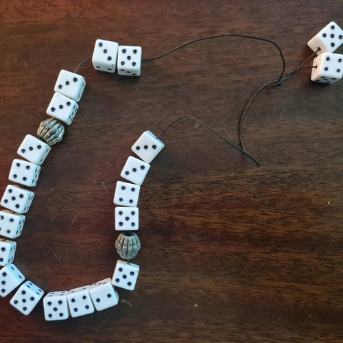 Worry beads with dice like new