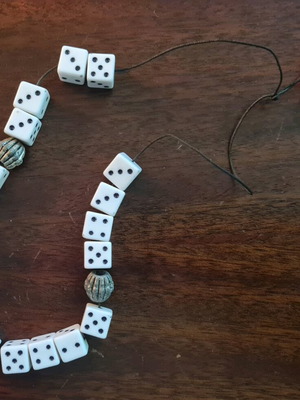 Worry beads with dice like new