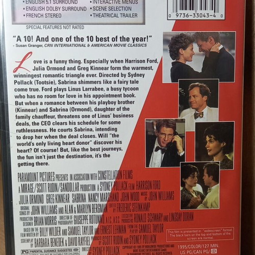 Sabrina DVD like new with English subtitles Region 1