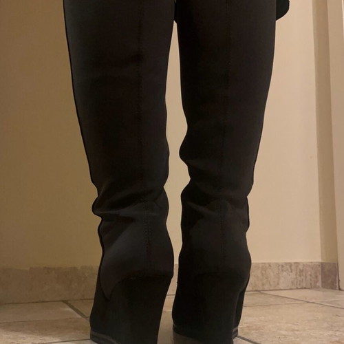 Keep Fred black wedge heel boots like new, size 38