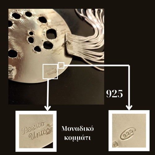 Echoes of Silver 925 Silver Necklace New, Platinized Finish