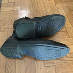 Leather ankle boots size 42 like new, men's black with zipper