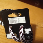 Jewelry set with earrings and bracelet new, black and white bone