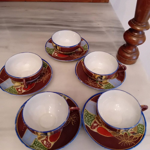 Chinese origin cup set used, 5 pieces, from 1930