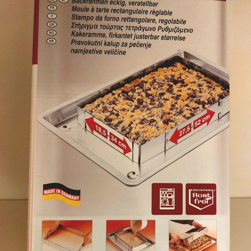 Zenker Adjustable Rectangular Pastry Ring new