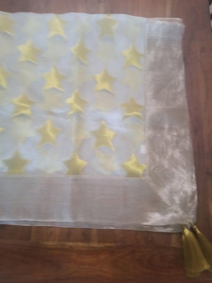 Christmas tablecloth made of organza used