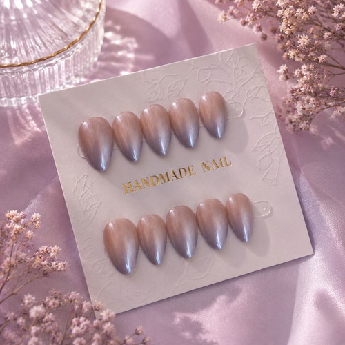 Ombre press-on nails, handmade set of 10