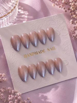 Ombre press-on nails, handmade set of 10