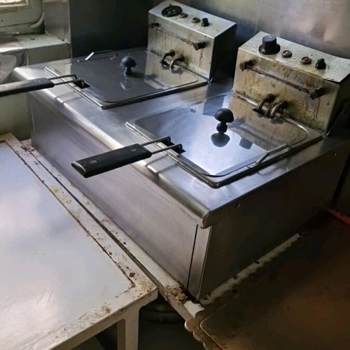 Professional double fryer used