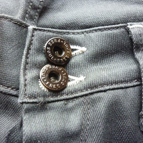 Freesoul women's waxed shiny jeans like new, black, size S