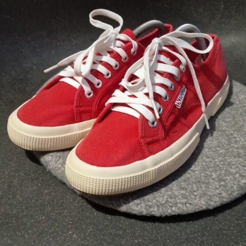 Superga 2750 Red Canvas Sneakers Size 43, Almost New