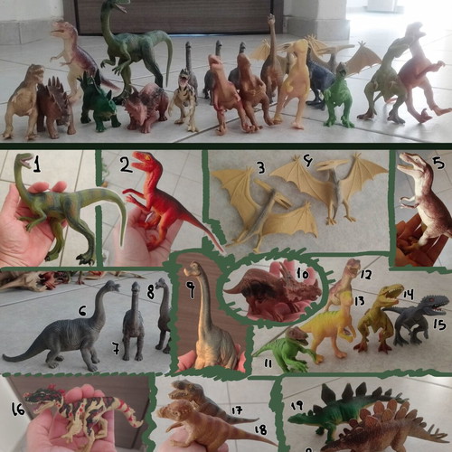 Dinosaur figures collection, pack of 20